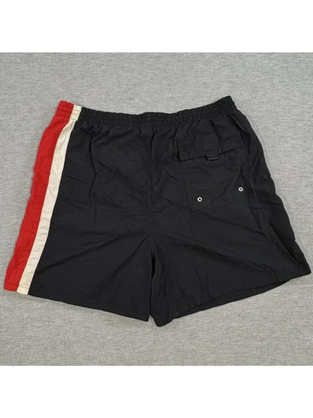 Vtg 90s Pro Spirit Swim Trunks Mens L Black Red White Nylon Mesh Lined Shorts